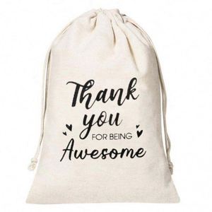 Pochette cosmétique durable en coton avec cordons en coton blancs, impression de logo personnalisable pour savon et cadeaux - Product Image 3