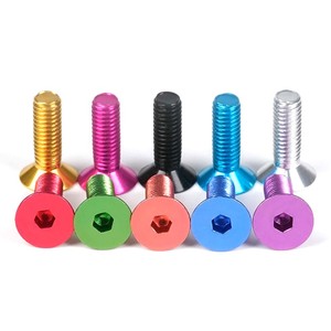 Pernos de máquina hexagonales avellanados de aleación de aluminio anodizado brillante M4 M5 M7 para montaje de equipos electrónicos - Product Image 3