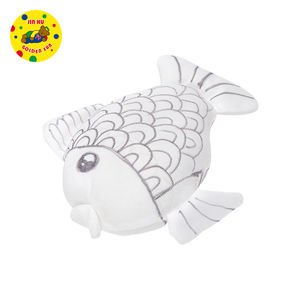 Peluches de dibujos animados de peces/animales, juguetes de peluche personalizados DIY para colorear con bolígrafos - Product Image 4