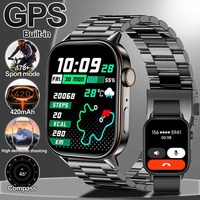Reloj Inteligente QX17 de 2.01" con 420mAH, Brújula, Frecuencia Cardíaca, SpO2, Seguimiento del Ciclo Menstrual Femenino, Deportes al Aire Libre, Resistente al Agua IP68
