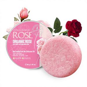 Savon Shampoing à la Rose Huile Essentielle Extrait de Plantes Biologiques Fait Main Sans Cruauté Animale Sans Huile de Silicone Contrôle des Pellicules Contrôle du Sébum - Product Image 1
