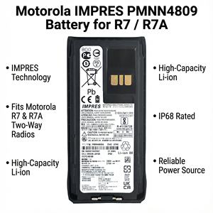 PMNN4809A/PMNN4809 <b>Rechargeable</b> Li-Ion Slim IMPRES <b>Battery</b> 2800mAh IP68 7.4V <b>Battery</b> for Motorola Two Way Radio R7/R7a - Product Image 2