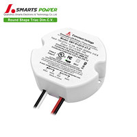 Driver LED Triac Dimmable IP20 Format Slim Forme Ronde 12V 24V 10W Alimentation LED