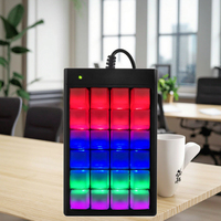 Teclado POS retroiluminado RGB mini USB de 24 teclas OEM con programación de macros, de la versión en inglés, de la versión en inglés