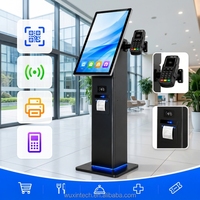 WUXIN - Quiosco de Autoservicio con Pantalla Táctil de 21.5 y 27 Pulgadas, Impresora de Tickets de Pago, Máquina de Pedidos para Restaurantes