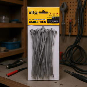 Attaches-câbles Vito 2,5x150mm en nylon avec protection UV, 100 pièces - Product Image 3