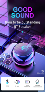 Colorato BT 5.0 altoparlante Bluetooth portatile senza fili del telefono cellulare Audio <span class=keywords><strong>Music</strong></span> Player Mini Party <span class=keywords><strong>Radio</strong></span> per uso esterno - Product Image 5
