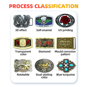 OEM ODM Klantspecifiek Logo Geprefeld Antiek Cowboy Western Grote Gesp Hebilla Zinklegering Messing Goud 3D Metaal Ambachtelijke Gesp voor Heren - Product Image 5
