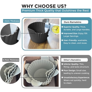 Stampino in Silicone antiaderente riutilizzabile per friggitrice ad aria bracconiere uova e Cupcake cottura tazze utensili per torte - Product Image 5