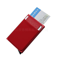 YY Porte-cartes pop-up automatique à blocage RFID minimaliste pour hommes, porte-cartes ultra-mince et léger Pince à billets