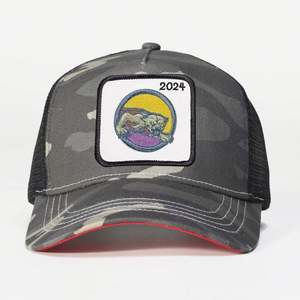 Gorras Trucker de Malla Personalizadas de 5 Paneles con Bordado 3D y Franjas Laterales, Gorra Ajustada de Alta Calidad, OEM ODM - Product Image 2