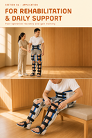 Attelle d'Immobilisation Orthopédique pour Hanche Genou Cheville Pied, Appareil de Rééducation des Membres Inférieurs