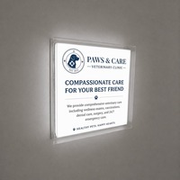 Letrero LED comercial decorativo para exteriores, letrero iluminado, caja de luz acrílica, productos publicitarios para restaurantes