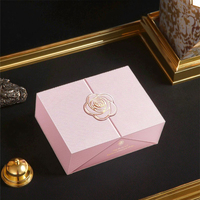 Boîte cadeau haut de gamme rose à double ouverture personnalisable et créative pour parfum, rouge à lèvres et bougie, idéale pour les fêtes