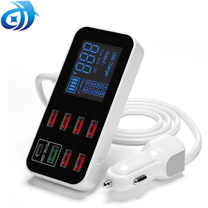 USB 8-พอร์ต8A อัจฉริยะชาร์จได้หลายพอร์ต40W สำหรับใช้ในรถยนต์ประเภทชาร์จเร็วแบบ QC3.0สำหรับโทรศัพท์มือถือ - Product Image 1