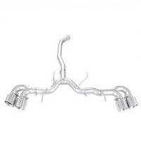 Système d'échappement Catback entièrement en acier inoxydable pour Nissan GTR R35 3.8TT V6, silencieux à double soupape, tuyau droit, embouts quadruples