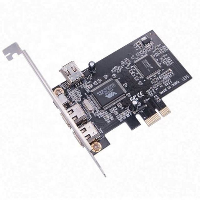 PCI-E 1X to 1394 Card 4-port DV HD Video Capture Card PCIE X1 to 1394 Expansion Card Free Drive