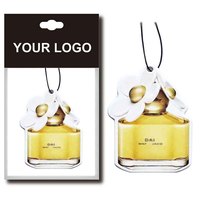 Réplique de flacon de parfum de luxe en papier, désodorisant de voiture, inserts de parfum personnalisés, pendentifs, décorations d'aromathérapie pour voiture, sur commande