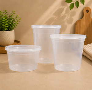 Vasos Desechables de PP para Alimentos con Tapas Herméticas, Recipientes Resistentes a Fugas para Sopas, Ensaladas y Comida para Llevar - Product Image 1