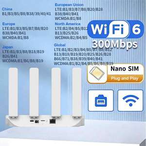 เราเตอร์ซิมการ์ด4G แบบไร้สายในบ้านพร้อม WiFi 6 Firewall 4G LTE อินเทอร์<span class=keywords><strong>เน็ต</strong></span>เราเตอร์2.4G Wi-Fi 1พอร์ต LAN - Product Image 4