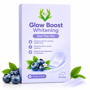 Película Oral Blanqueadora Glow Boost de Marca Privada con Vitamina C para una Piel más Clara, Película Oral Iluminadora de Arándanos - Product Image 1