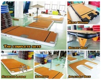 Barco inflable de ocio flotante, muelle de Mar con material de punto de caída para deportes acuáticos