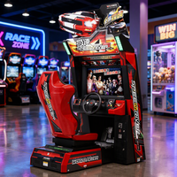 Machine de simulation de course automobile à monnayeur avec siège baquet et volant pour centre de jeux d'amusement
