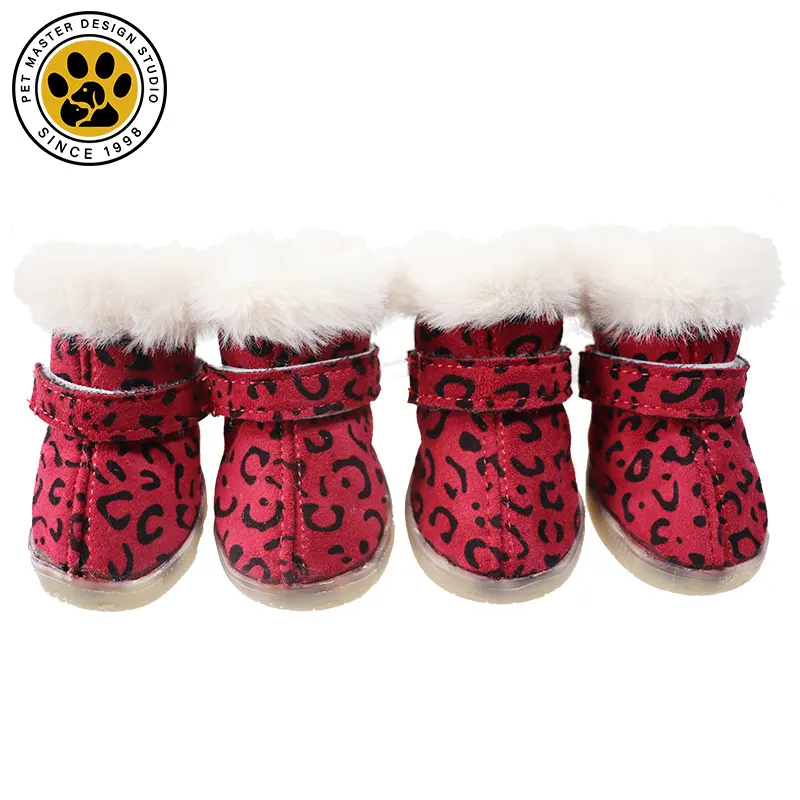 Sinsky Verdikte Arctische Fleece Antislip 4 Stuks Winter Hond Schoenen Sneeuw Warm Wandelschoenen Schattige Hond Laarzen