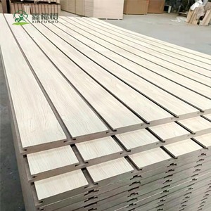 Panneau rainuré fabriqué en Chine, directement de l'usine, 5mm 6mm 8mm 9mm 12mm, panneau MDF grain de bois, MDF mélaminé stratifié - Product Image 5