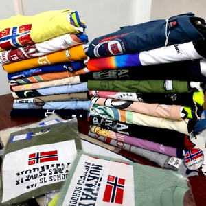 เสื้อยืดเปิดไหล่สำหรับชายและหญิงเสื้อยืดพิมพ์ลายสำหรับเสื้อผ้าจากบังคลาเทศ - Product Image 1