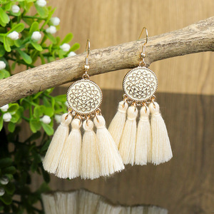 Bohemian Tassel Earrings Women Colorful Alloy <b>Drop</b> Earrings Party Fashion Jewelry 2021 - Product Image 3
