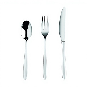 Cuillère en acier inoxydable couleur argentée, cuillère à polir miroir, livraison rapide, restaurant, hôtel, 3 pièces - Product Image 1