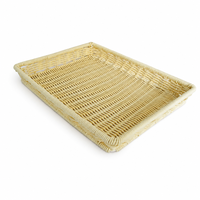 Couverture de protection en rotin PP de qualité alimentaire, anti-poussière et anti-insectes, avec couvercle en acrylique assorti pour panier de service alimentaire de cuisine