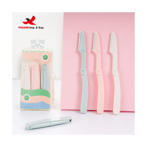 Juego de Depilación Facial de Acero Inoxidable, 3 Piezas, Plegable, de Bajo Precio, para Cejas y Dermaplaning - Product Image 1