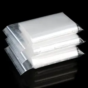 Custom Pack Clear Transparent Freezer Pe Food Grade Storage Thick Zip Lock Self Sealing Plastic Bag Packaging Ziplock Bag