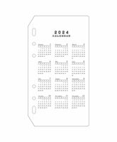 Calendrier 2026 A5 A6 Feuilles de séparation à anneaux, séparateurs, cloisons, calendrier en acrylique, PP transparent, 6 trous, inserts pour classeur de budget