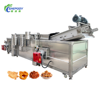 Machine de friture à pression au gaz Shepody pour frites de poisson, canard et ailes de poulet, friteuse continue commerciale