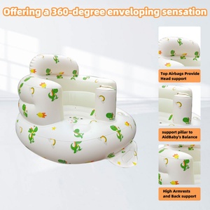 EN-71 PVC Hot Wholesale <b>Inflatable</b> Baby Seat Feeding Infant Support Seat Summer Toddler Bath Chair Travel <b>Inflatable</b> Kids <b>Sofa</b> - Product Image 4