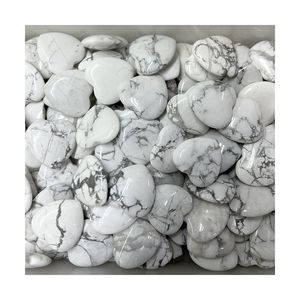 HZ bleu opale amour en forme de coeur guérison cristal naturel pierres précieuses Reiki pierres d'inquiétude pour soulager l'anxiété - Product Image 4