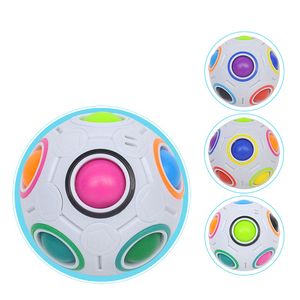Đồ Chơi Chống Căng Thẳng Mới Lạ Quả Bóng Cầu Vồng Màu Trắng Kỳ Diệu Đồ Chơi Xếp Hình Giảm Căng Thẳng 12 Lỗ Bằng Nhựa Cho Trẻ Em - Product Image 3