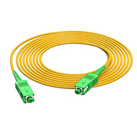 Kabel Patch Cord Serat Optik SC-SC Male-Male | APC-APC | SM Single Mode 9/125 Simplex FTTH untuk Konektor Pusat Data ODF