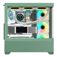 Boîtier d'ordinateur de jeu tendance 2024, fabrication ODM, boîtier PC de couleur mixte tendance, double verre trempé, boîtier d'ordinateur gamer ATX