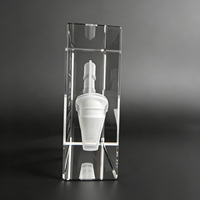 Cube en cristal gravé au laser 3D personnalisé Neelpure avec design de gobelet à boisson, souvenir d'entreprise personnalisé, ornement