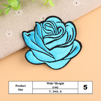 Patchs brodés en forme de rose, 9 couleurs, broderie complète, patch décoratif pour vêtements, vestes, jeans, sacs, bricolage