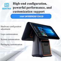 Sistema POS Todo en Uno Sentra SK04 de 15.6 Pulgadas, Venta Directa de Fábrica, Personalización Disponible para Minoristas, Compatible con Múltiples Sistemas Operativos