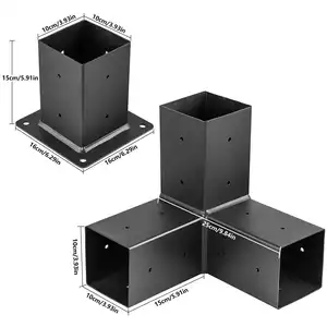 Pergola 브래킷 키트 야외 정원 마당 우드 빔 브래킷 하드웨어 금속 헤비 듀티 트리 하우스 Pergola 브래킷