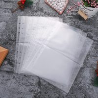 50 pcs 6 trous et 2 pochetsTrading Gaming Card Sleeves Stockage Portefeuilles Album Page Collection Timbre Enveloppe Manches