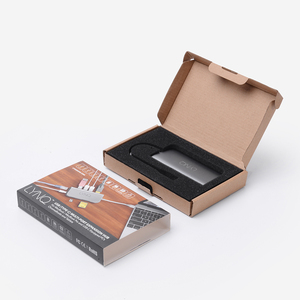 Số lượng lớn giá rẻ tùy chỉnh giấy tay áo in logo trống với gói bọt Kraft các tông hộp giấy sóng - Product Image 3