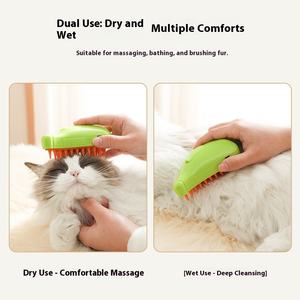 مشط شعر بالبخار للحيوانات الأليفة من ABS وصديقٌ للاستخدام مع مشط لشعر الكلاب والقطط مع خاصية تدليك عائمة - Product Image 3