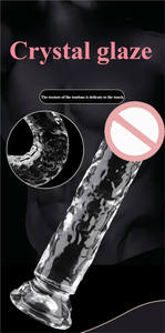 Realistische heldere kristallen jelly dildo doorschijnend seksspeeltje voor vrouwen handsfree gebruik - Product Image 6